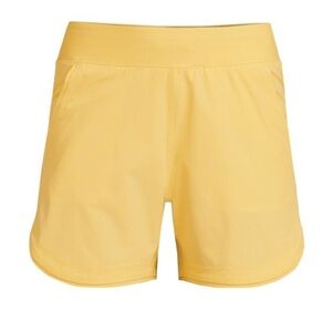 Lands' End 5-Inch Yellow Swim Shorts with Panty swimsuit beach tankini sz‎ 16